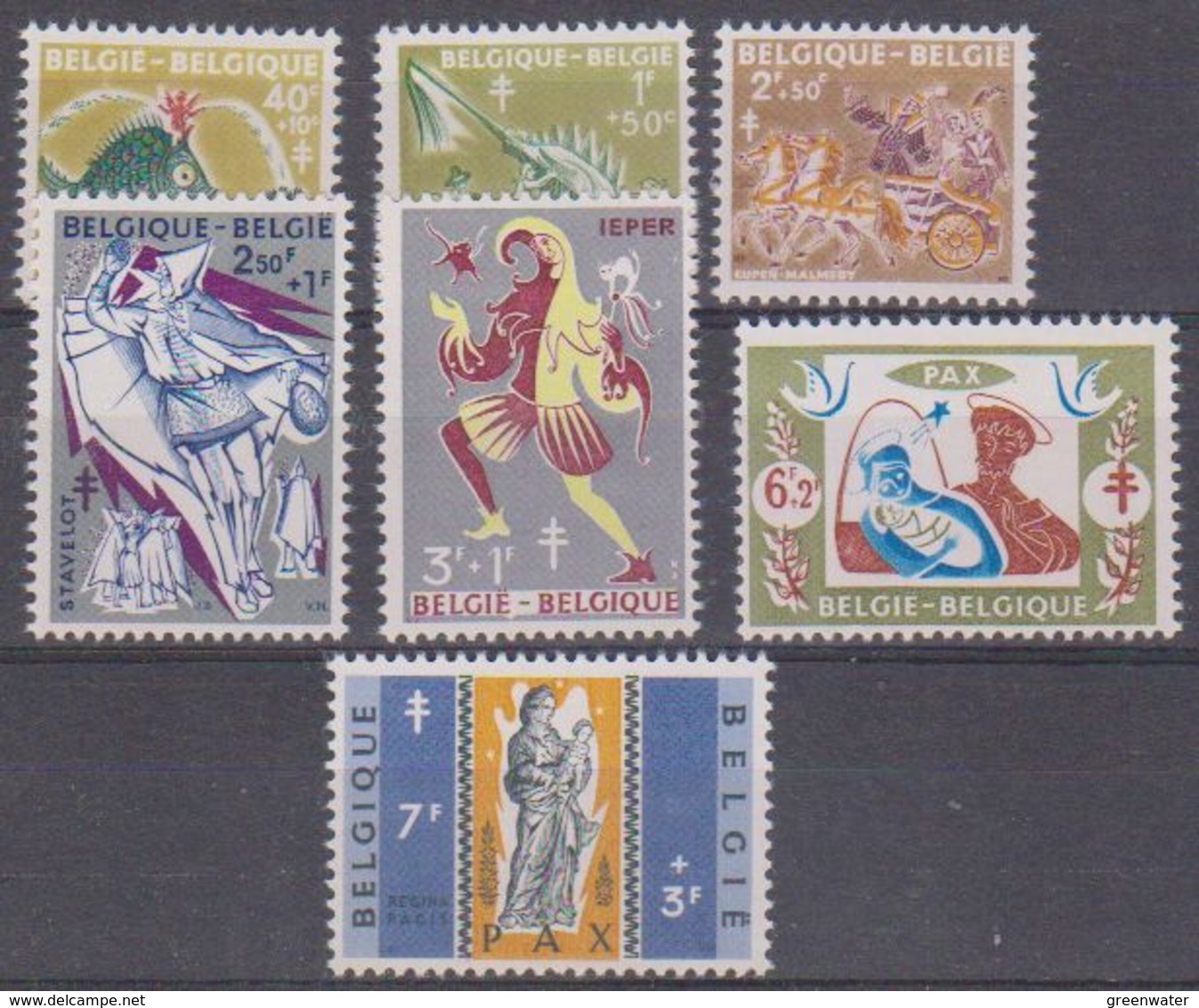 Belgie 1959 Folklore III 6v ** Mnh (43937) - Ungebraucht