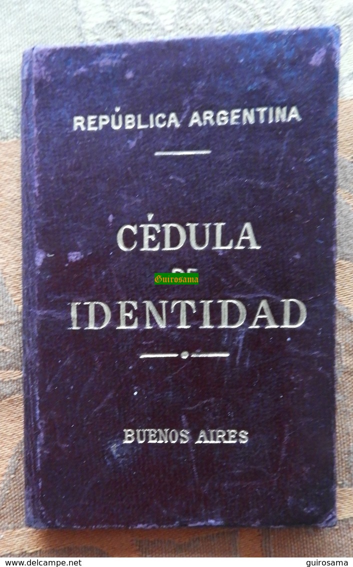 Carte D'identité De La République D'Argentine Pour 1 Femme étudiante Née En 1907 Délivrée En 1922 - Cedula De Identidad - Non Classificati