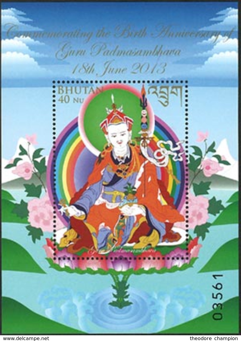 BHOUTAN Bloc Guru Tshen-Gye 2013 Neuf ** MNH - Bhutan