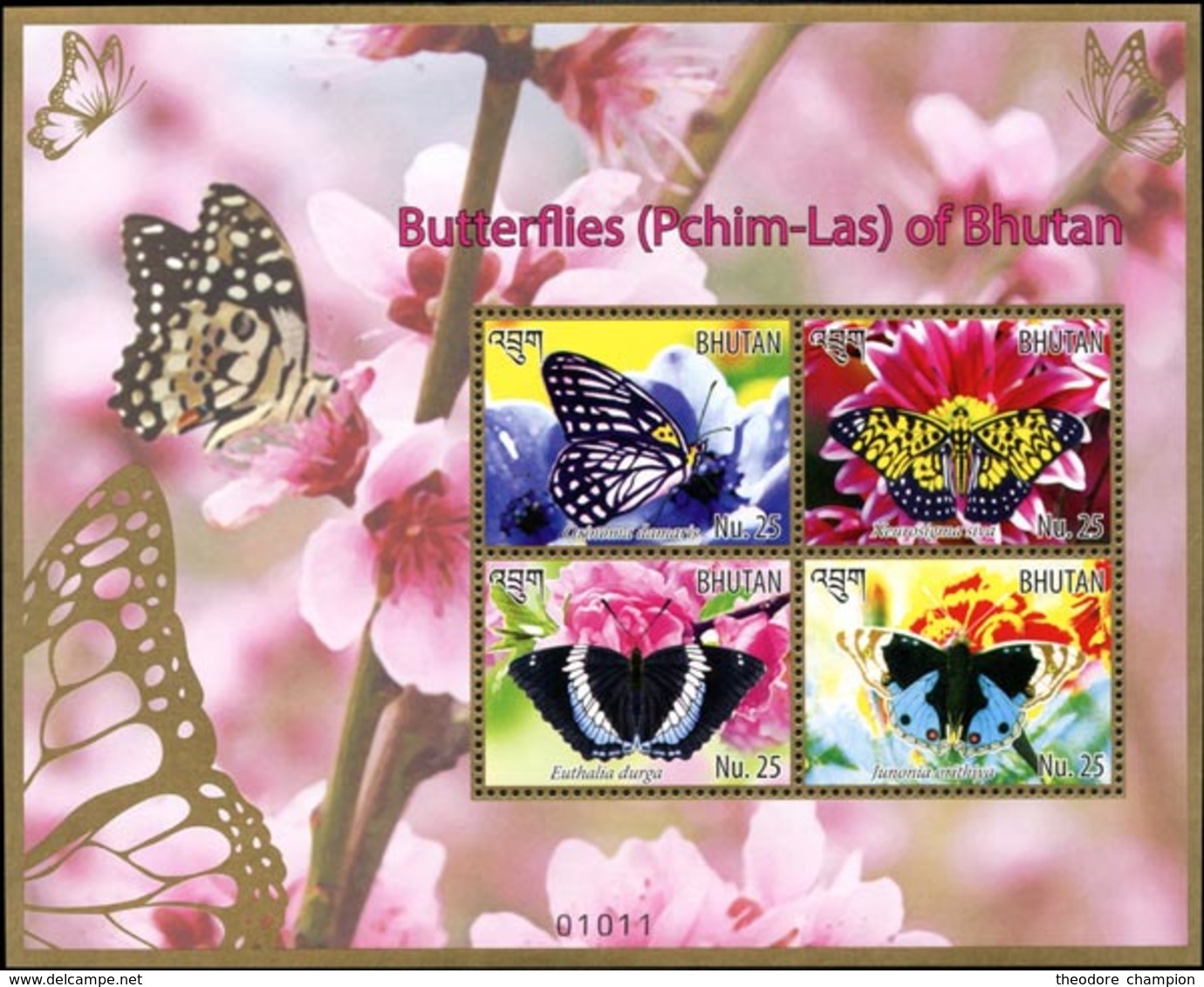 BHOUTAN Papillons 2014 (Pchim-las)4v Neuf ** MNH - Bhután