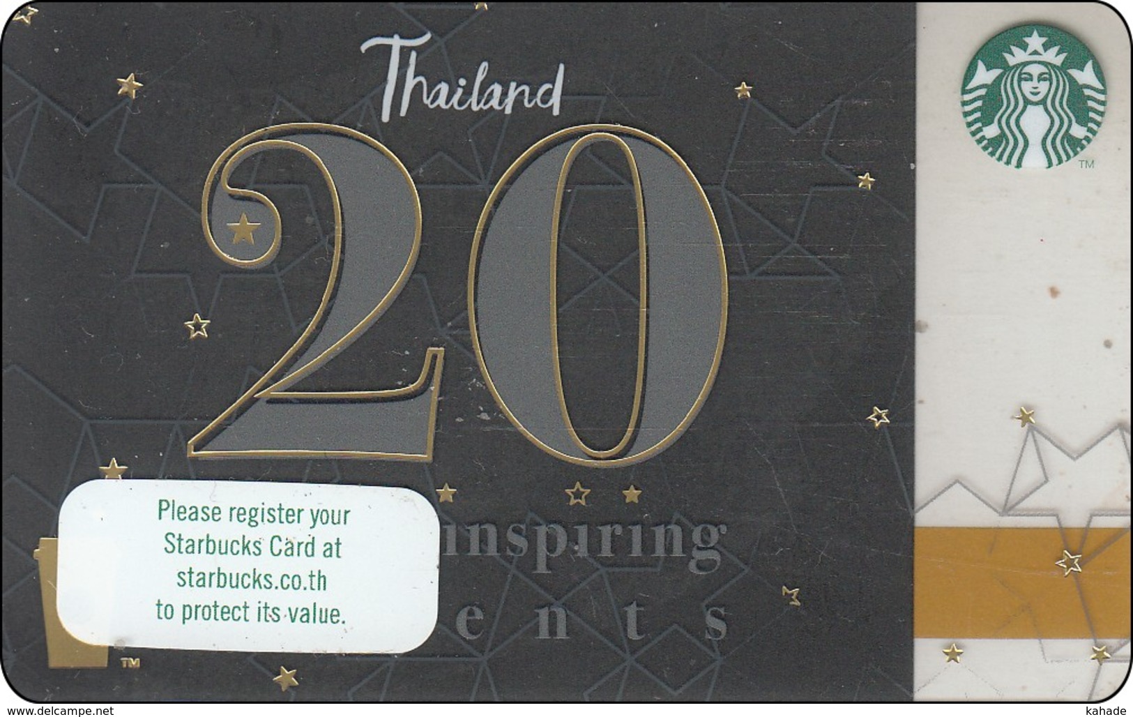 Thailand Starbucks Card Thailand 20 Year SBX 2018 - 6154 - Gift Cards