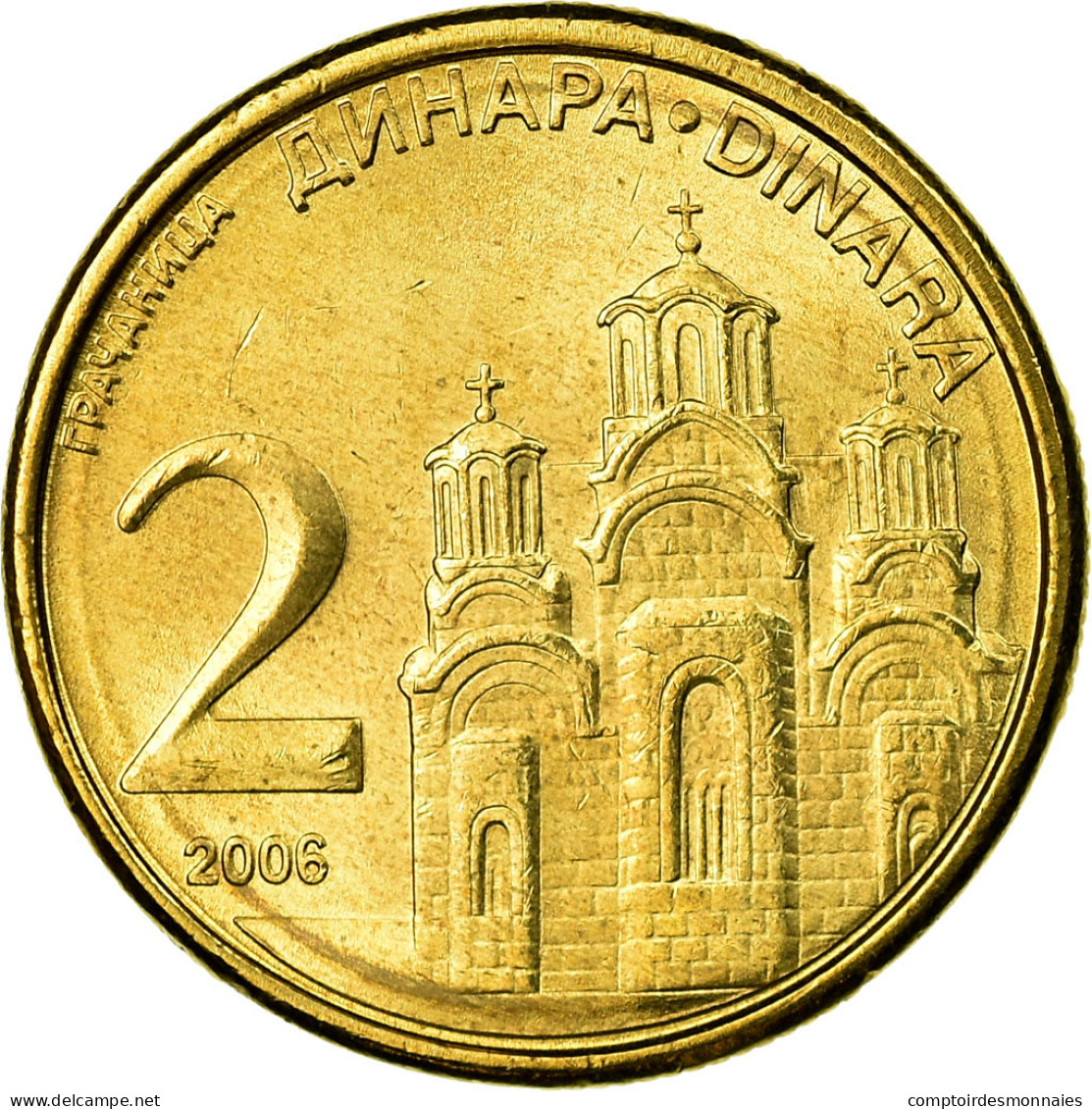 Monnaie, Serbie, 2 Dinara, 2006, SUP, Nickel-brass, KM:46 - Serbie