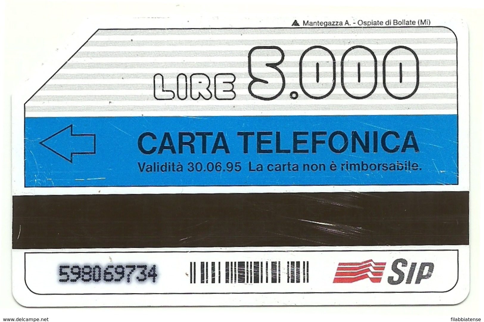 Italia - Tessera Telefonica Da 5.000 Lire N. 276 - 30/06/95 Iritel - Opérateurs Télécom