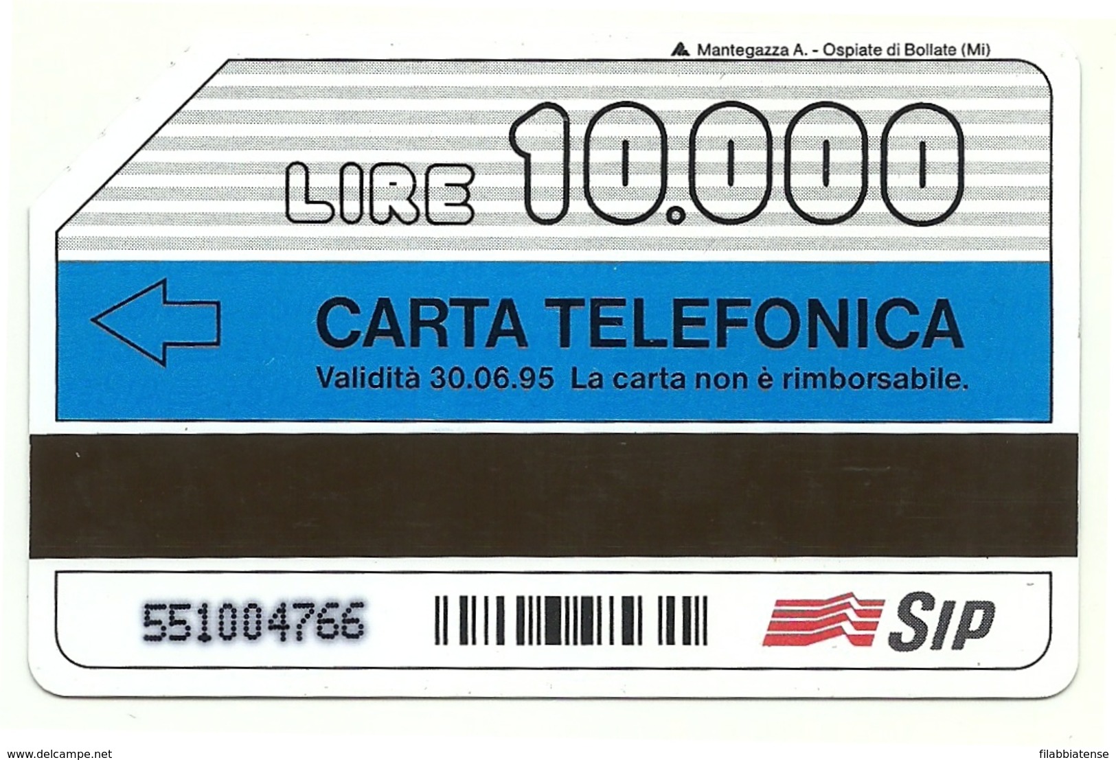 Italia - Tessera Telefonica Da 10.000 Lire N. 279 - 30/06/95 Iritel - Operatori Telecom