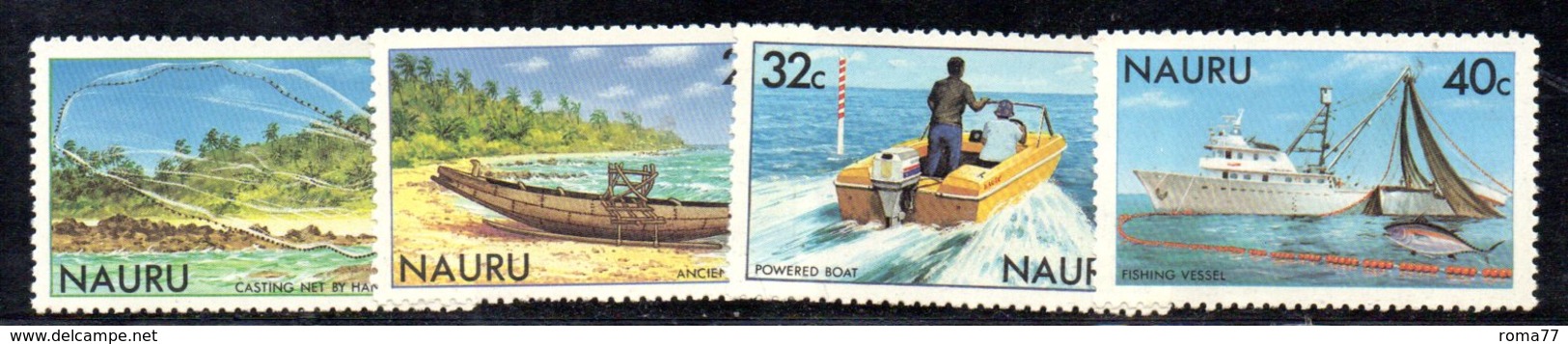 APR2039 - NAURU 1981 , Serie Yvert N.  224/227   ***  MNH  (2380A)   Pesca - Nauru