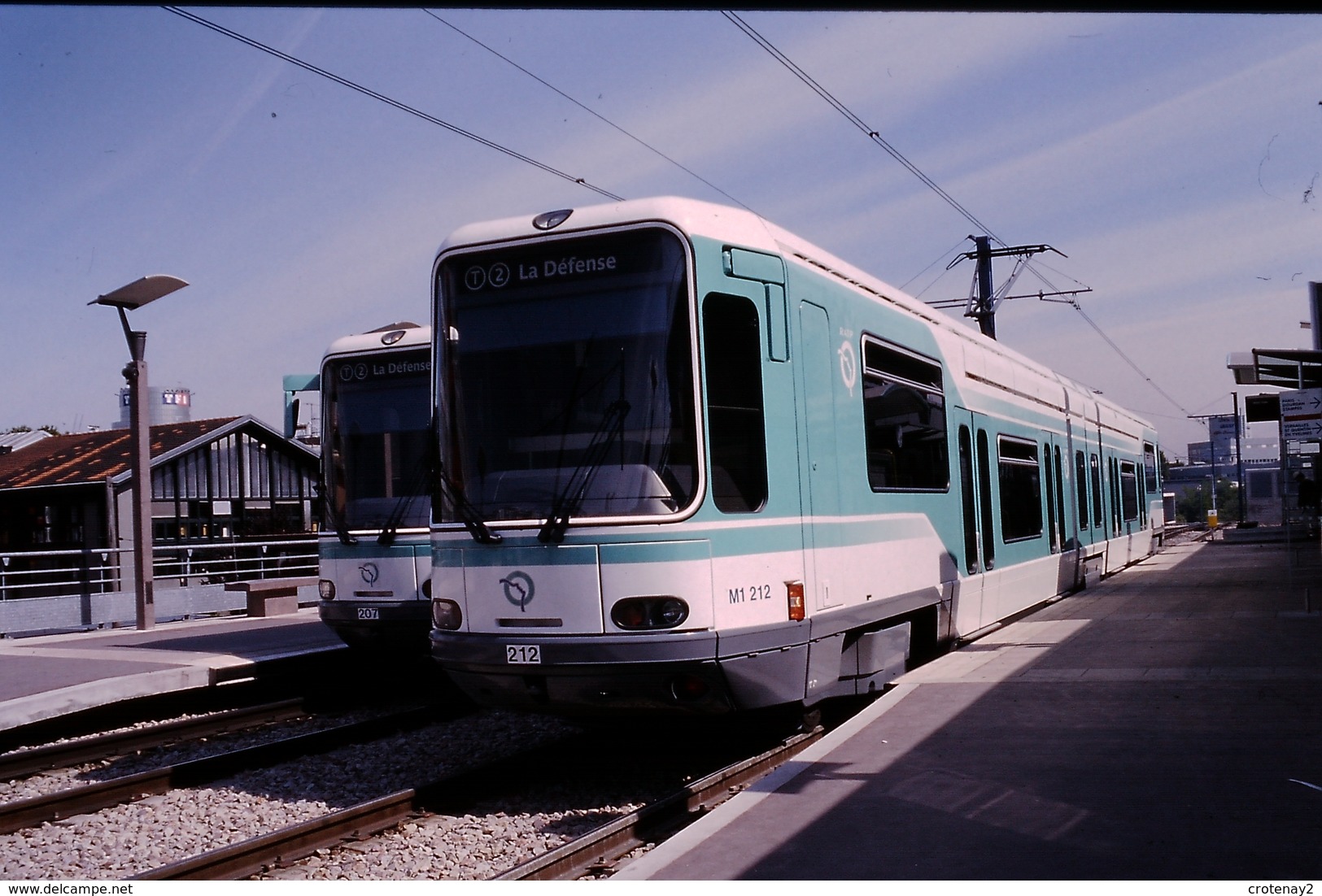 Photo Diapo Diapositive Slide Originale Train RATP TWS  212 à Issy Plaine Le 17/06/1998 VOIR ZOOM - Diapositives