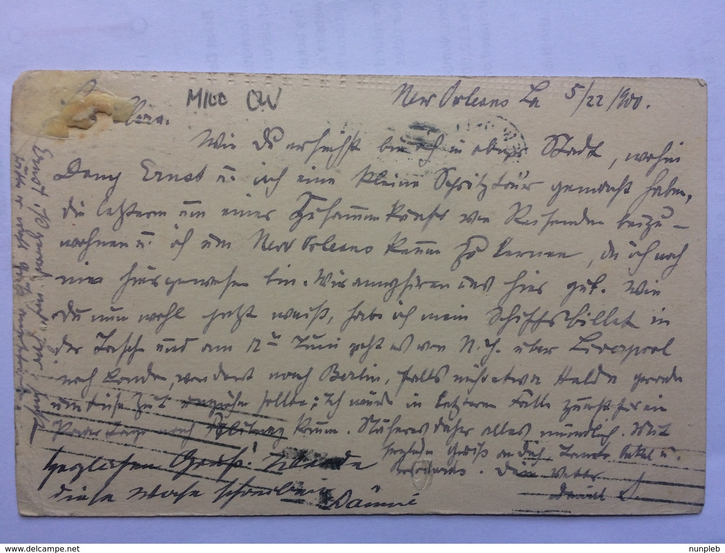 USA 1900 Postcard New Orleans Oval Sent To Freiburg Germany - Cartas & Documentos
