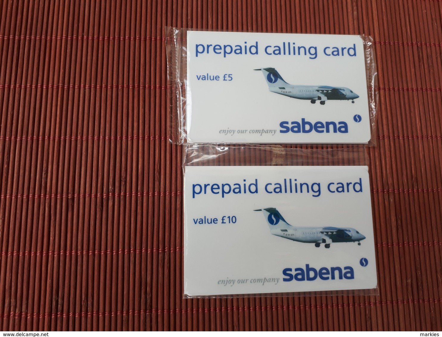 Sabena 2 Phonecards New With Blister (Mint,Neuve) Rare - Avions