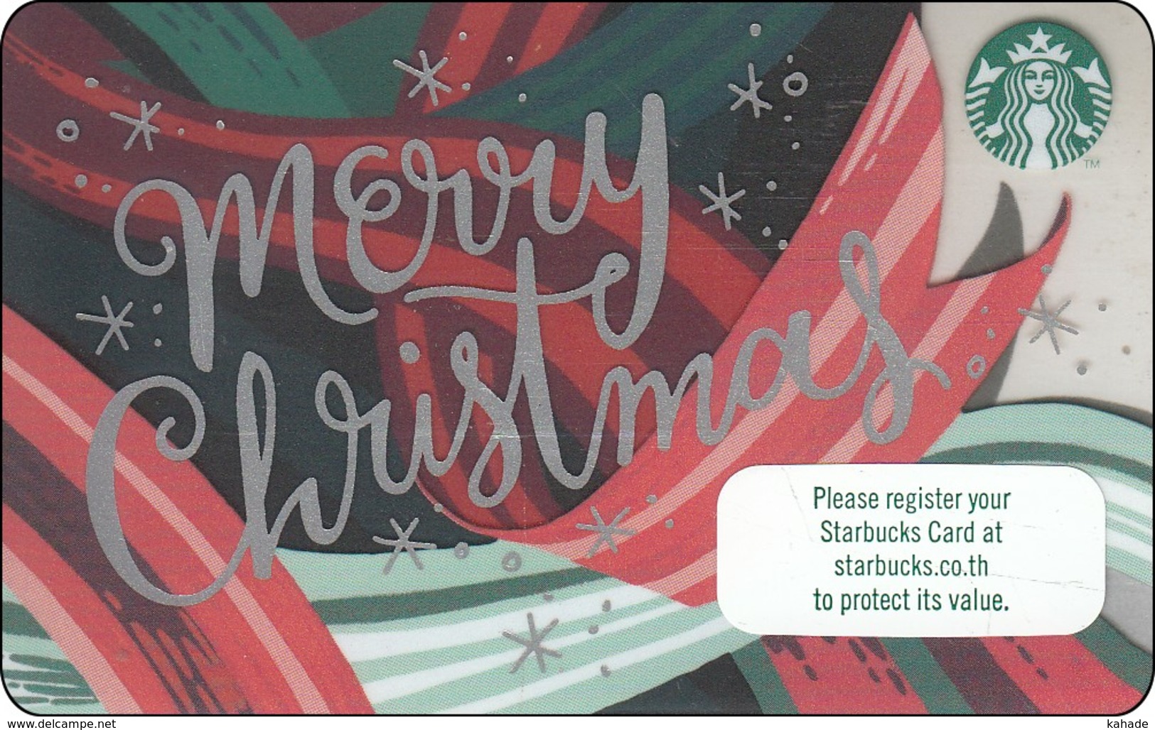 Thailand Starbucks Card Merry Christmas 2018 - 6156 - Gift Cards