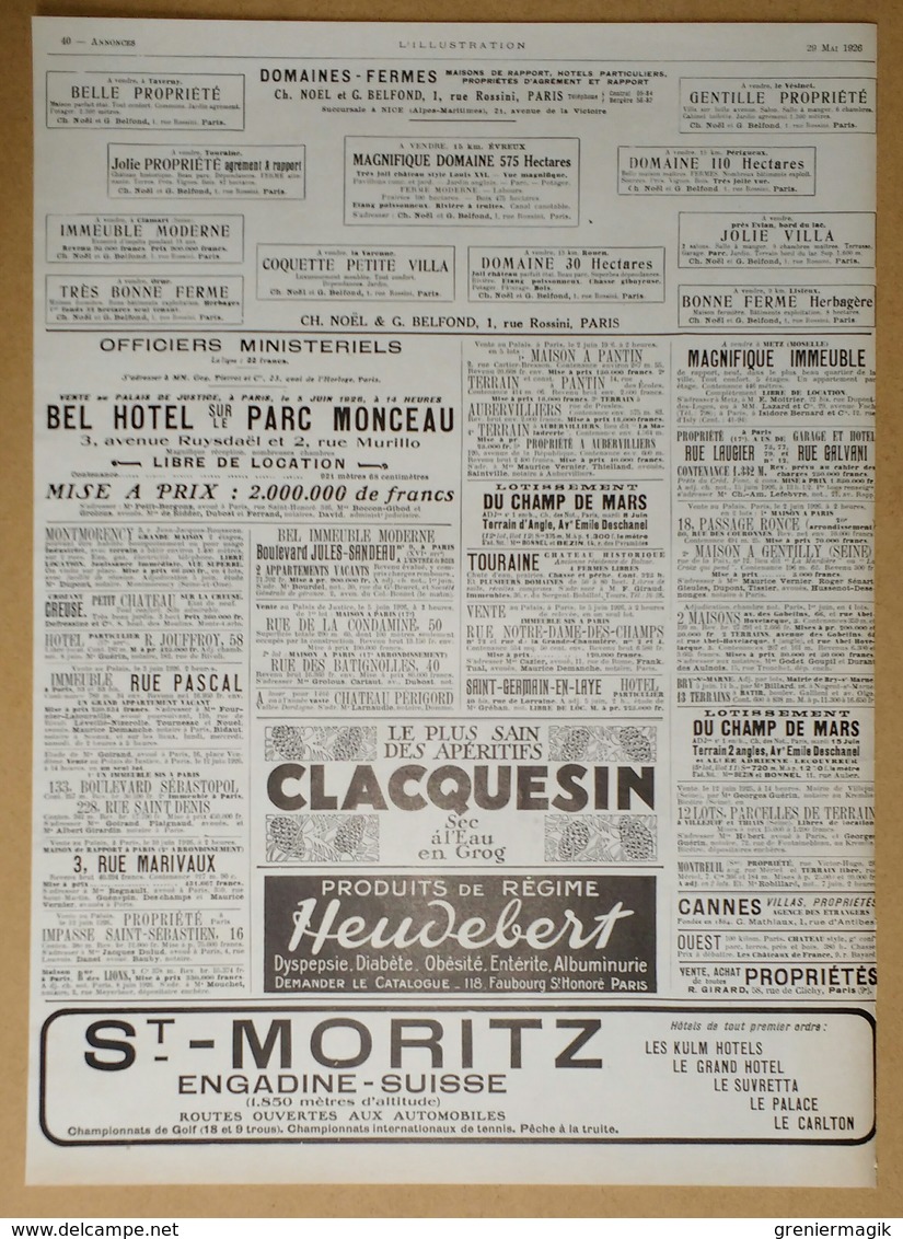 1926 Publicité Les Pyrénées Salies-de-Béarn, Ax-les-Thermes, Lamalou-les-Bains... - Publicités