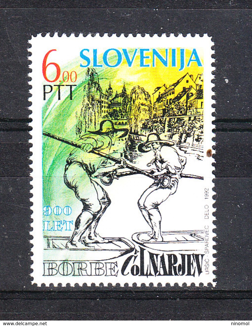 Slovenia   -  1992. Folklore. Battellieri Di Lubiana. Boatmen Of Ljubljana. MNH - Non Classificati