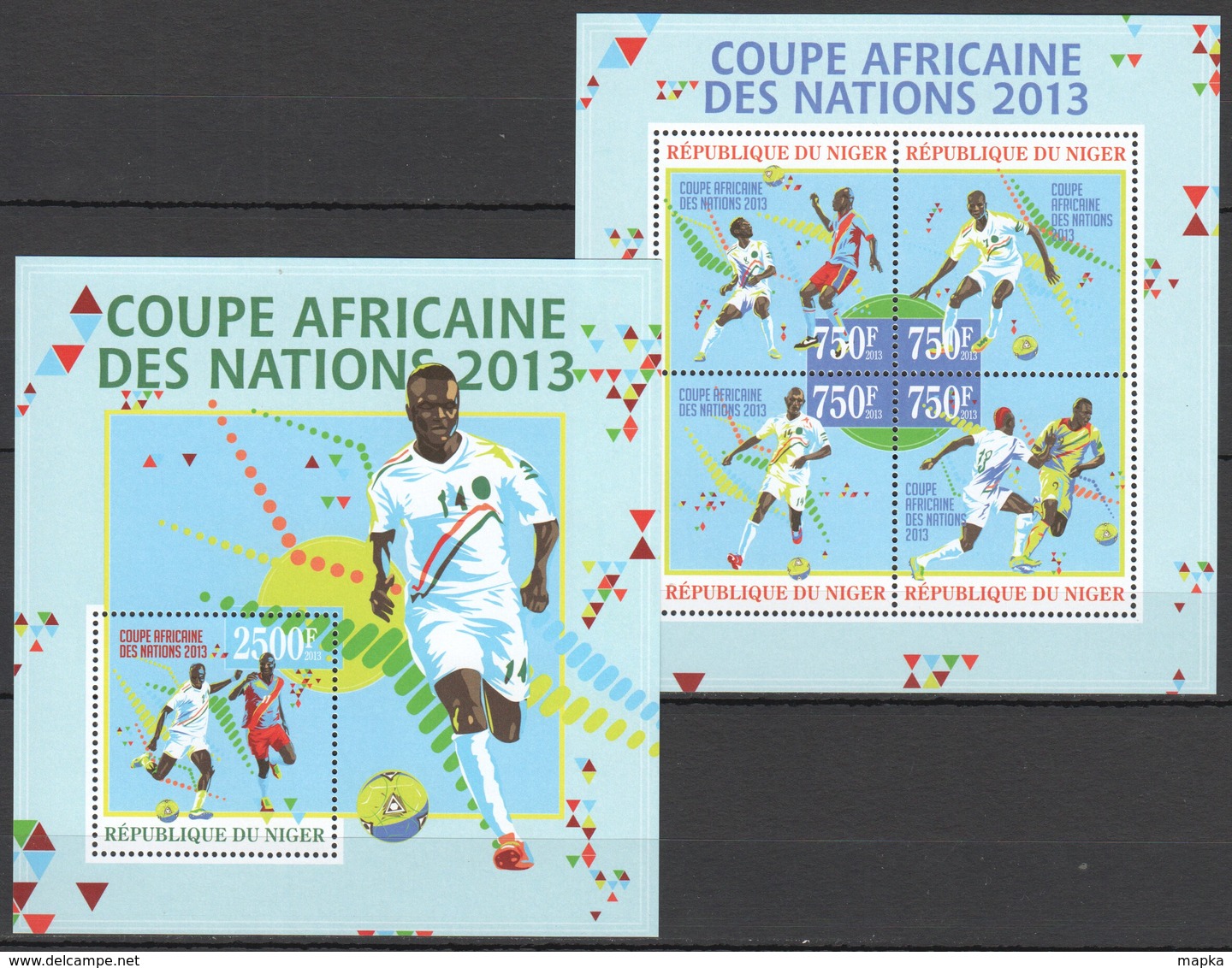 ST2783 2013 NIGER SPORT FOOTBALL COUPE AFRICAINE DES NATIONS 2013 KB+BL MNH - Coppa Delle Nazioni Africane
