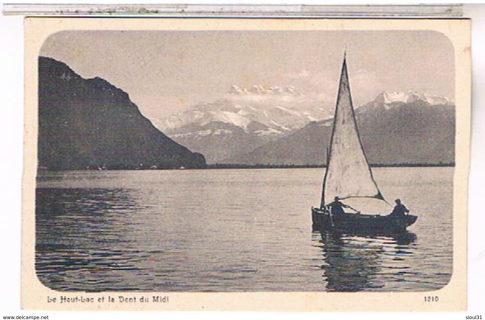 SUISSE  Geneve  Barque Du Lac Leman Haut Du Lac Dent Du Midi Su99 - Genève