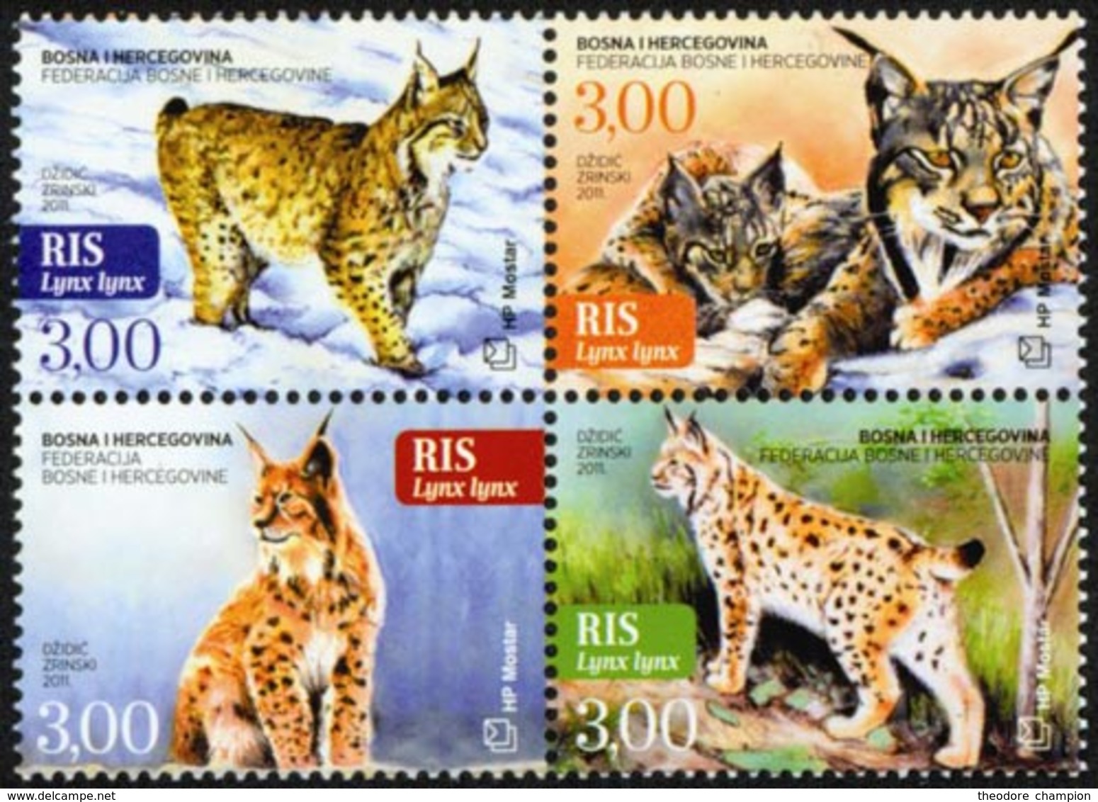 BOSNIE CROATE Faune 2011 -Chats Sauvages 4v Neuf ** MNH - Bosnie-Herzegovine