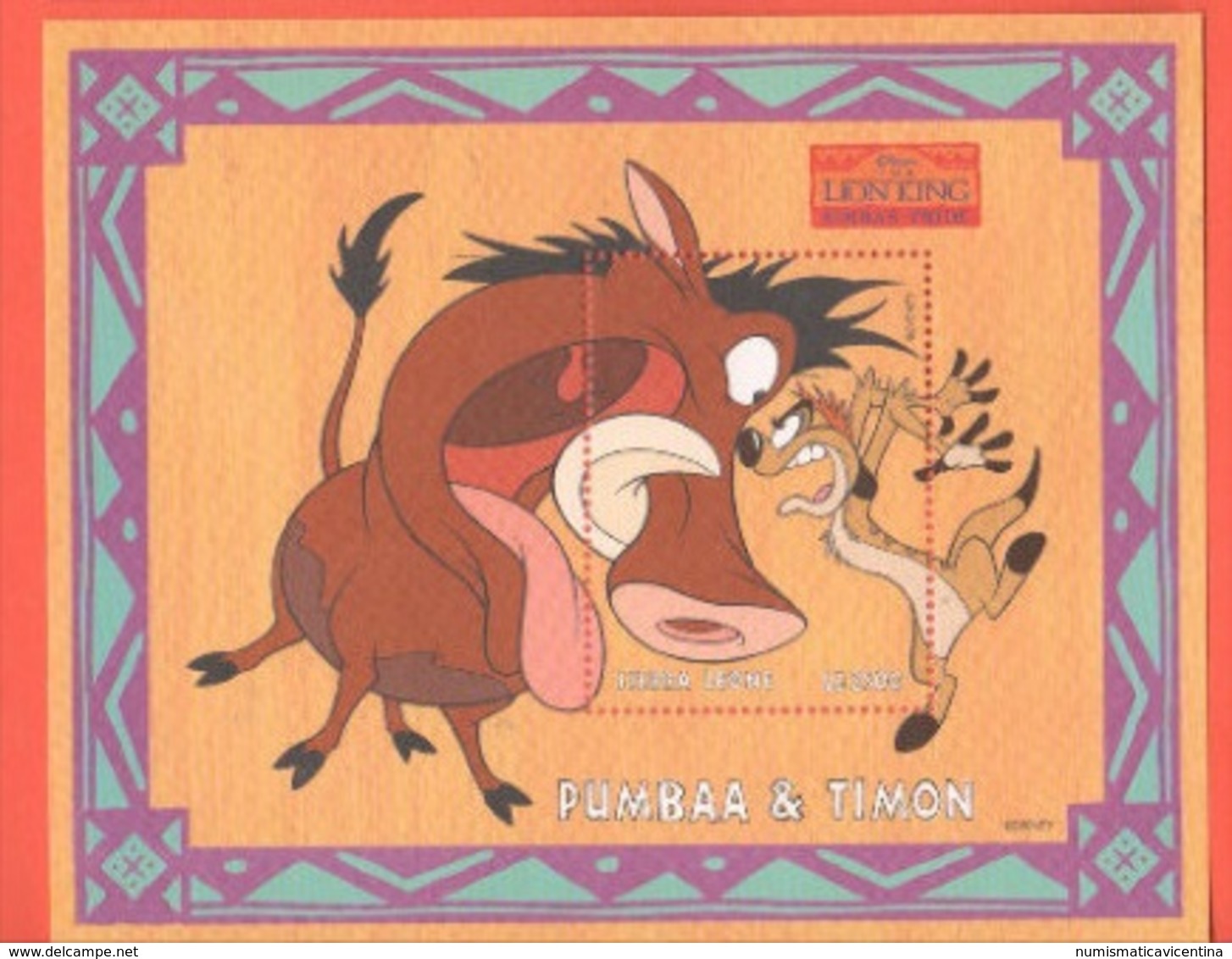 Disney SIERRA LEONE Pumbaa & Timon Lion King Series 2500 LE SHEET MNH - Disney