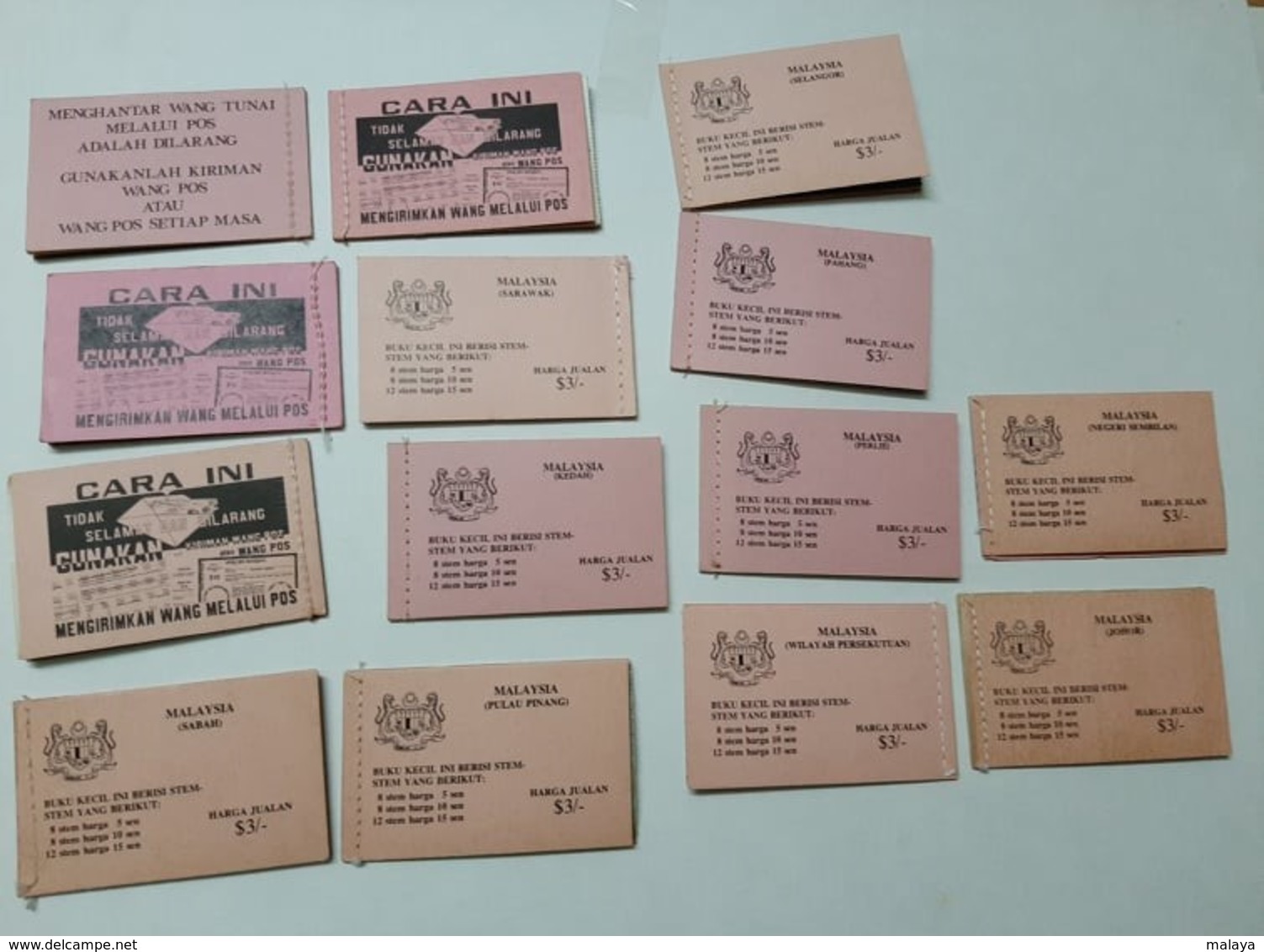 Malaysia Stamp Booklets 1979 $3 5c, 10c & 15c Flowers MNH 14 States Complete Set Catalogue Stanley Gibbon Value GBP140. - Malaysia (1964-...)