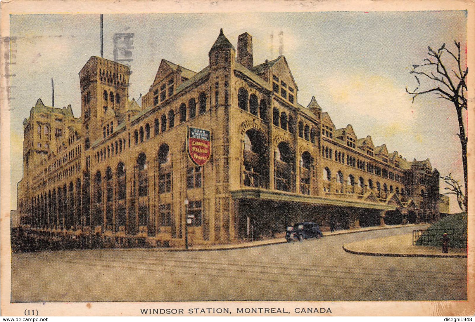 M08386 " WINDSOE STATION-MONTREAL-CANADA "STAZIONE - CARTOLINA  ORIG. SPED.1954 - Montreal