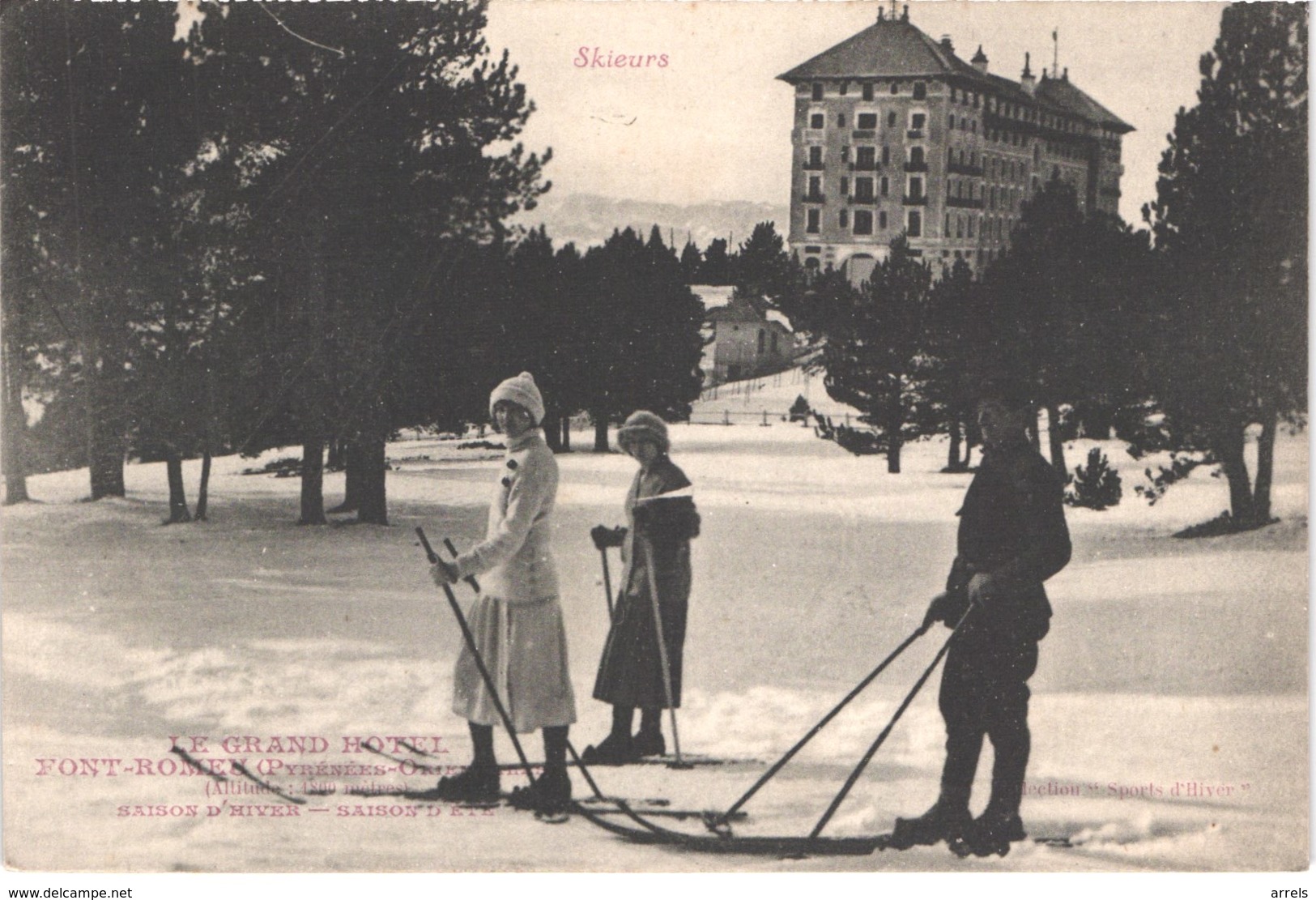 FR66 FONT ROMEU - Le Grand Hôtel - Skieurs - Animée - Superbe - Autres & Non Classés