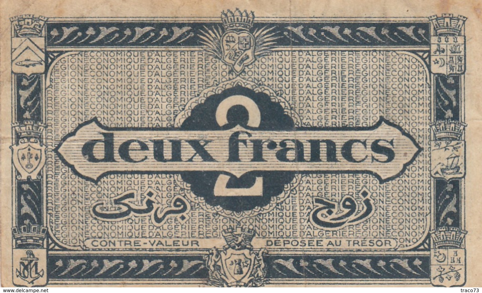 ALGERIA /  2 Francs _ 1944 - Algerien