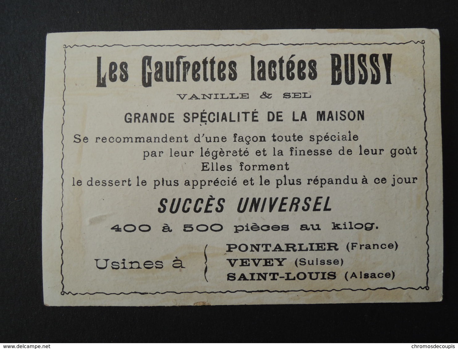 Chromo.Gaufrettes Lactées BUSSY.  Pontarlier. Vevey. Saint Louis (Alsace). Char  LOUIS  XI. - Autres & Non Classés