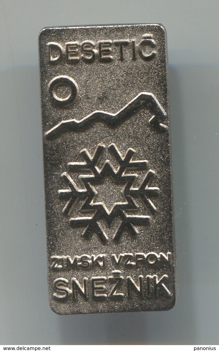 Alpinism, Mountaineering, Climbing - DESETIČ SNEŽNIK, Slovenia,  Vintage Pin, Badge, Abzeichen - Alpinism, Mountaineering