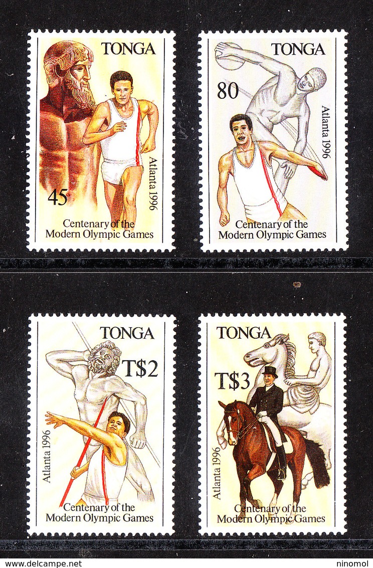 Tonga   - 1996.  Atletica, Equitazione. Athletics, Horse Riding. Complete MNH Series - Estate 1996: Atlanta