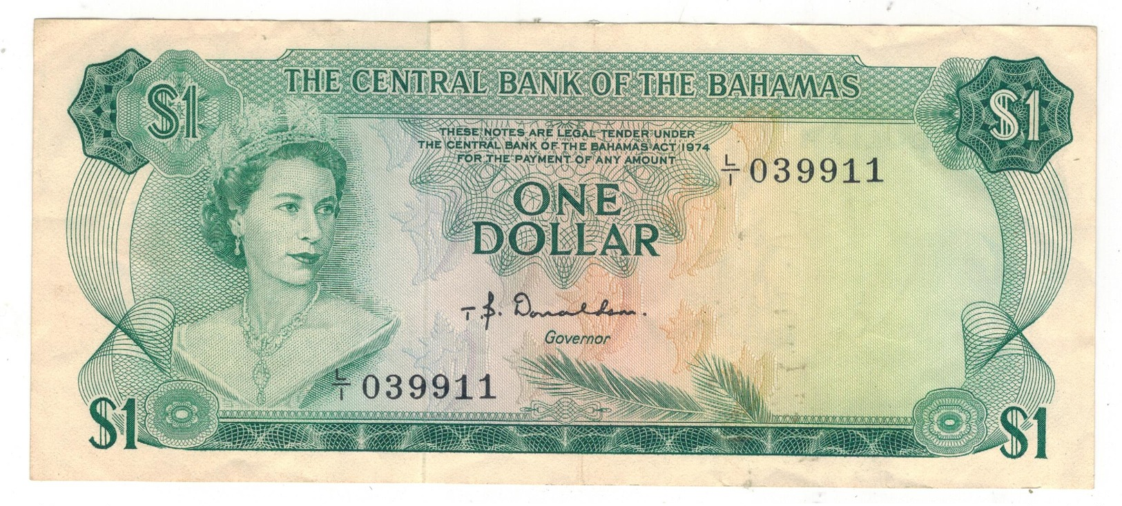 Bahamas 1 Dollar 1974. XF. - Bahamas