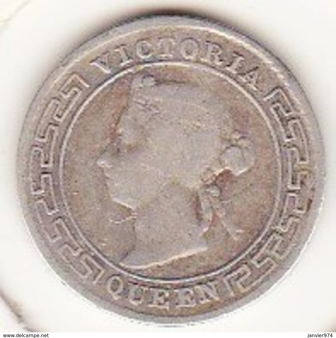 Ceylon 10 Cents 1897. Victoria. Argent. KM# 94 - Sri Lanka