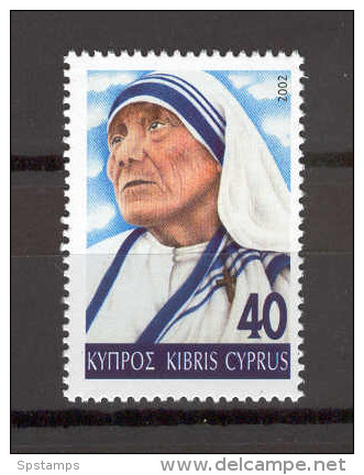 Cyprus 2002 (Vl 828) Mother Teresa MNH - Mother Teresa