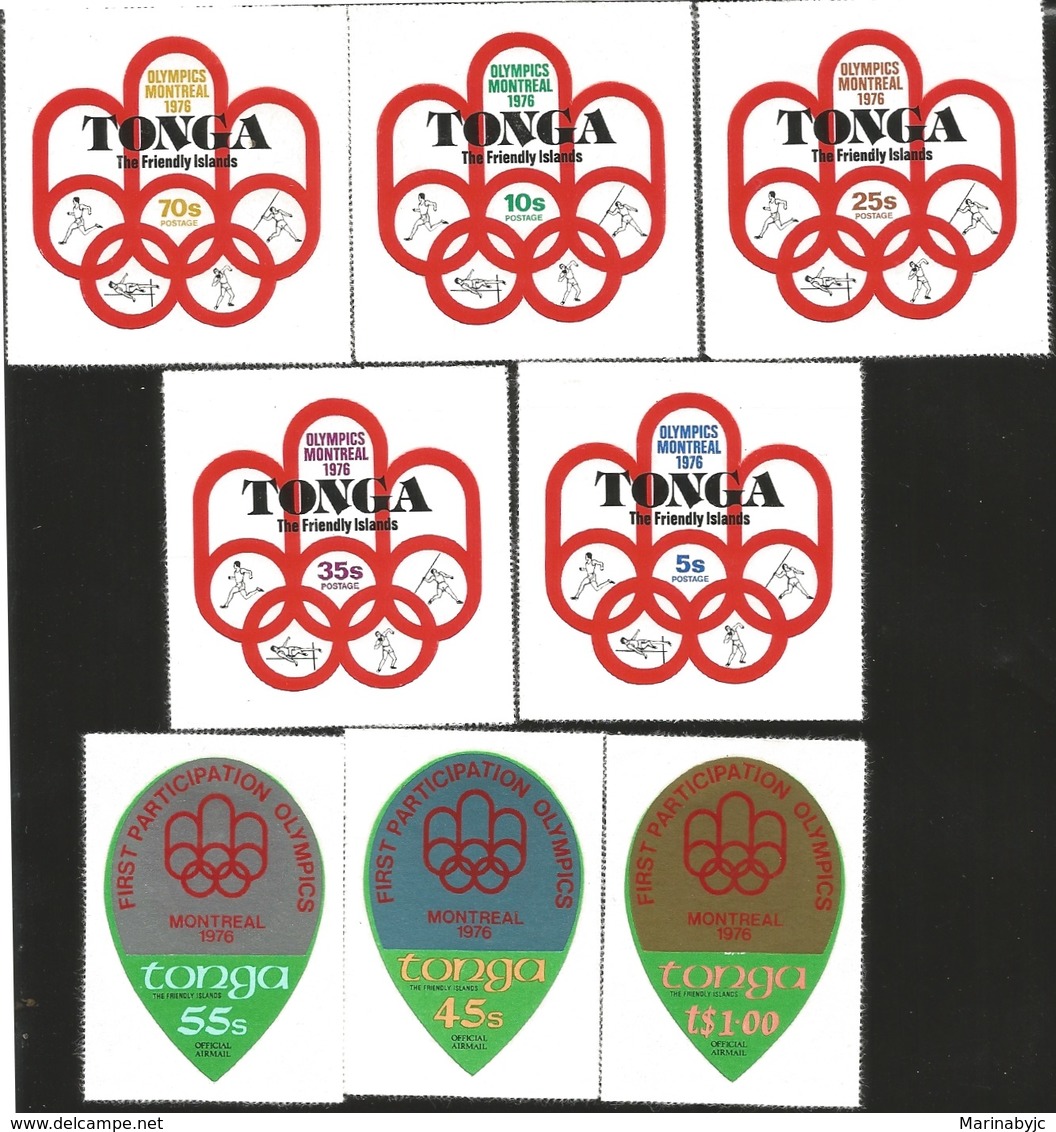 V) 1976 TONGA, OLYMPIC GAMES MONTREAL, FIRST PARTICIPATION, MNH - Tonga (1970-...)