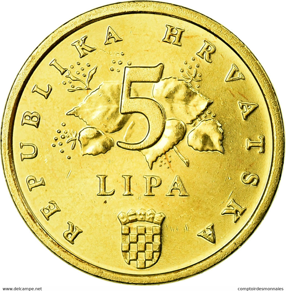 Monnaie, Croatie, 5 Lipa, 2005, SUP, Brass Plated Steel, KM:5 - Croatia