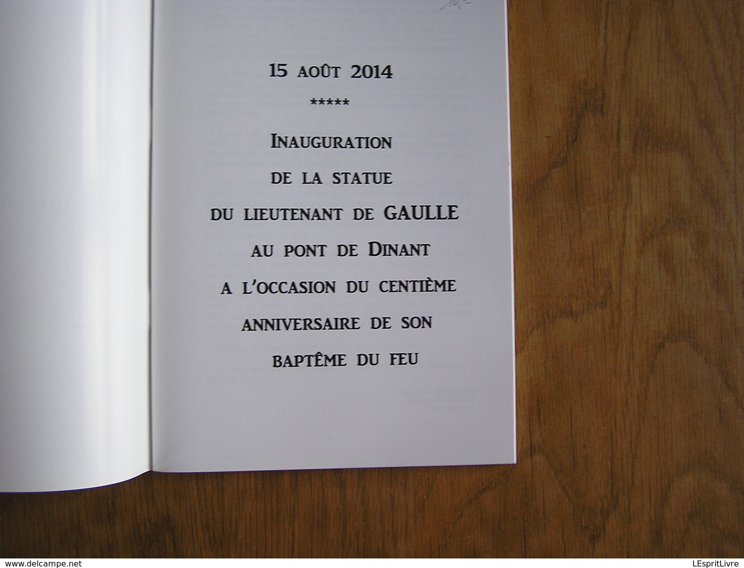 DINANT ET CHARLES DE GAULLE 15 Août 1914 Régionalisme Guerre 14 18 Bataille Citadelle Treignes Anthée Bouvignes Givet - Guerre 1914-18