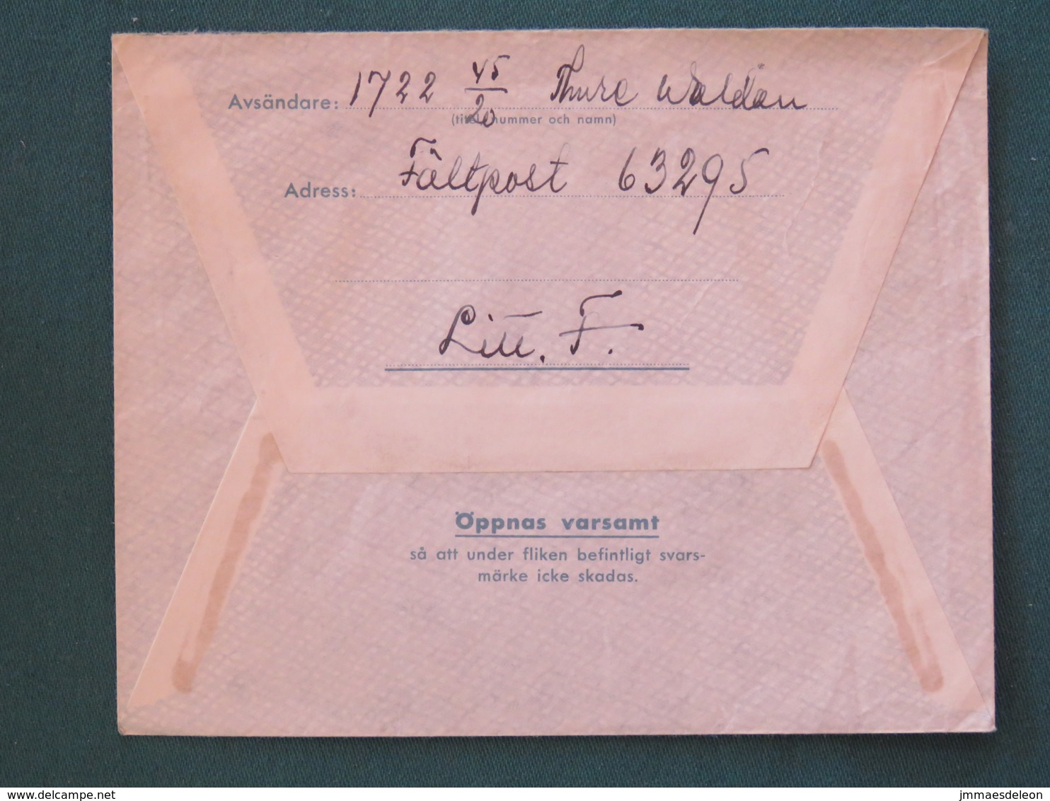 Sweden 1942 Military Army Cover Perhaps Sent From Germany - Militares