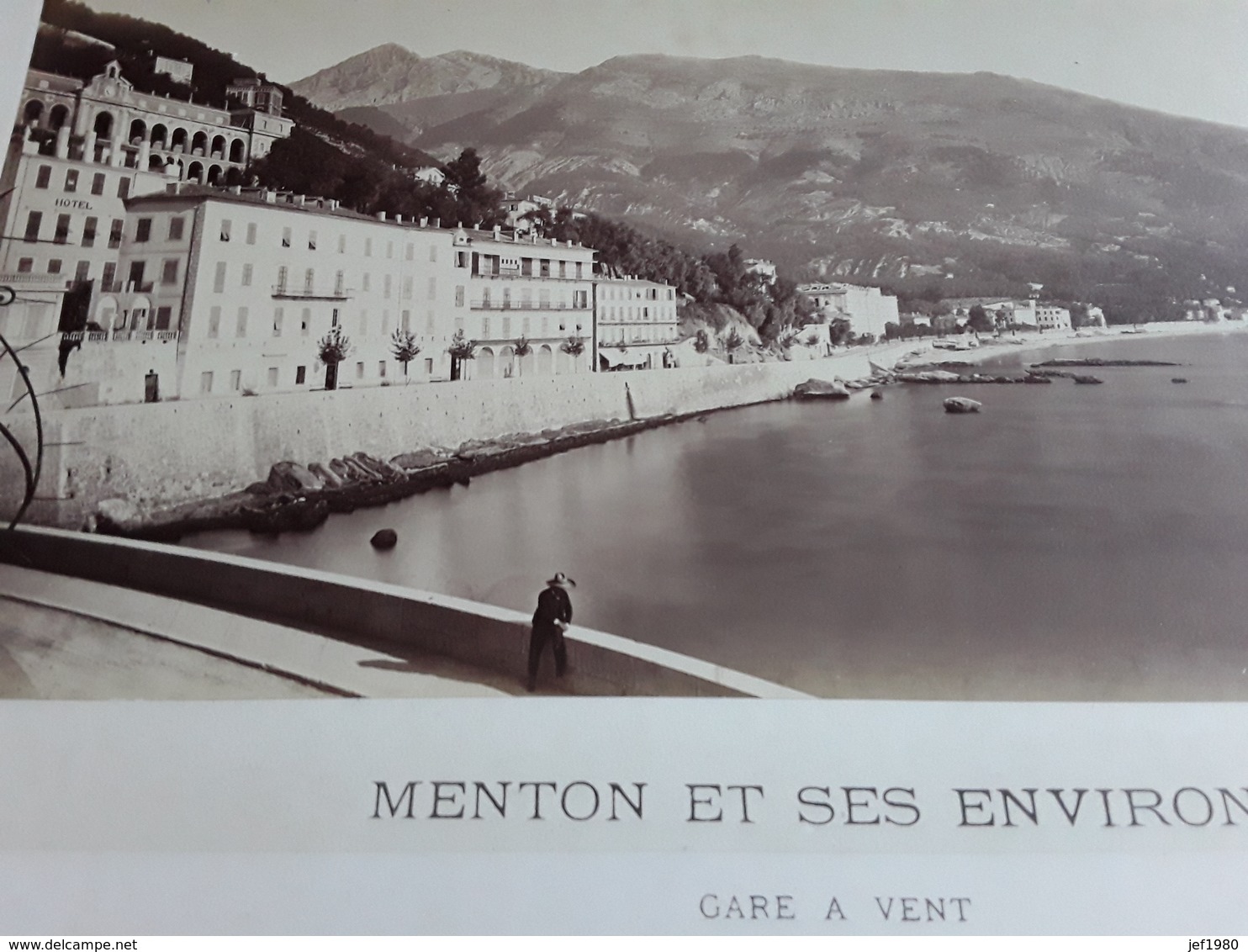 GRANDE GROTE ORGINELE FOTO AFMETINGEN  42 CM OP 26 CM  MENTON ET SES ENVIRONS FRANCE - Anciennes (Av. 1900)