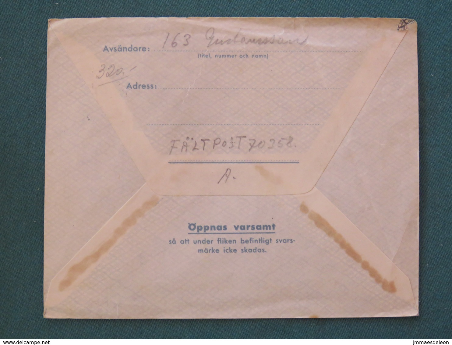 Sweden 1944 FDC Military Army Cover Perhaps Sent From Germany - Military