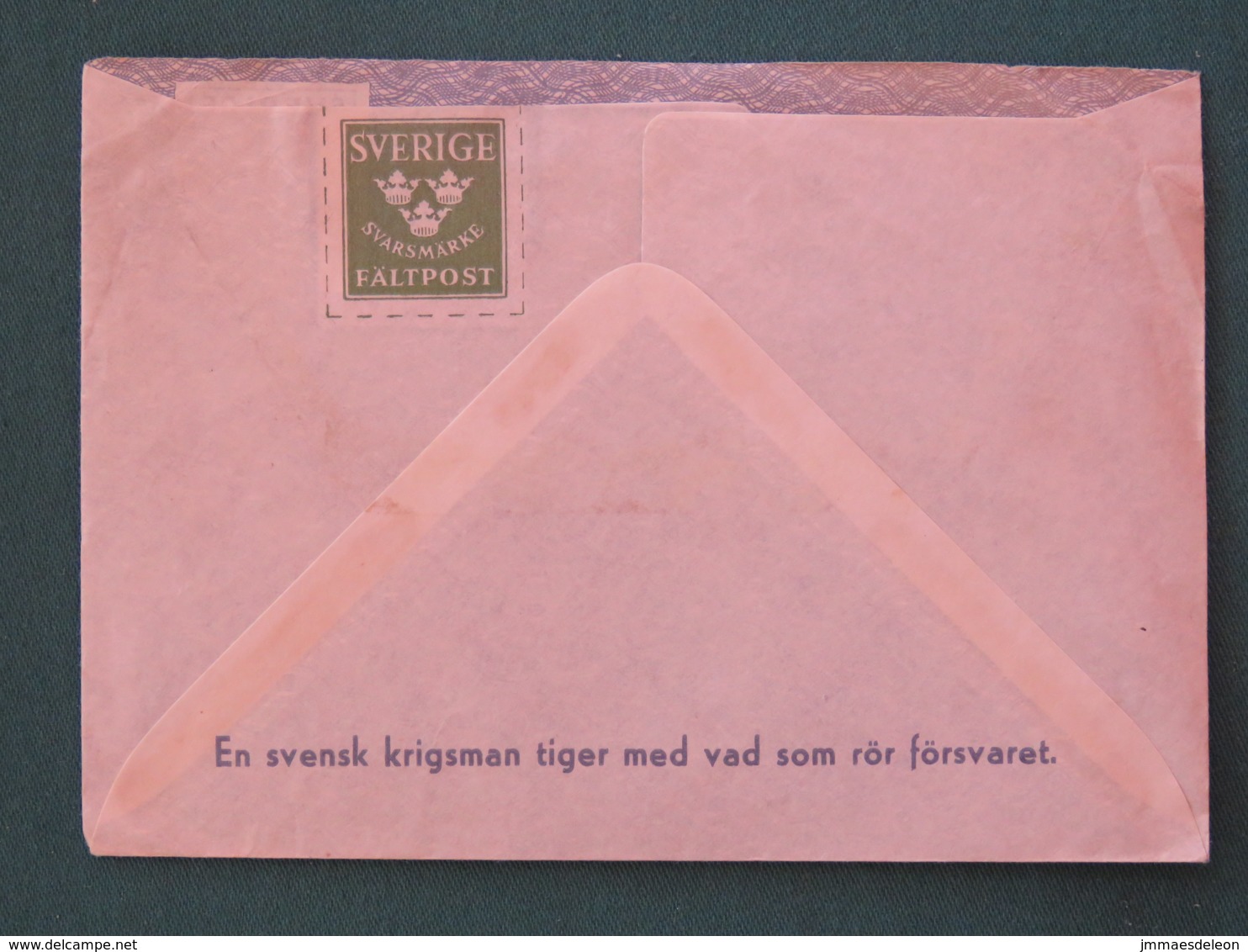 Sweden Around 1944 Military Army Cover Perhaps Sent From Germany - Militärmarken