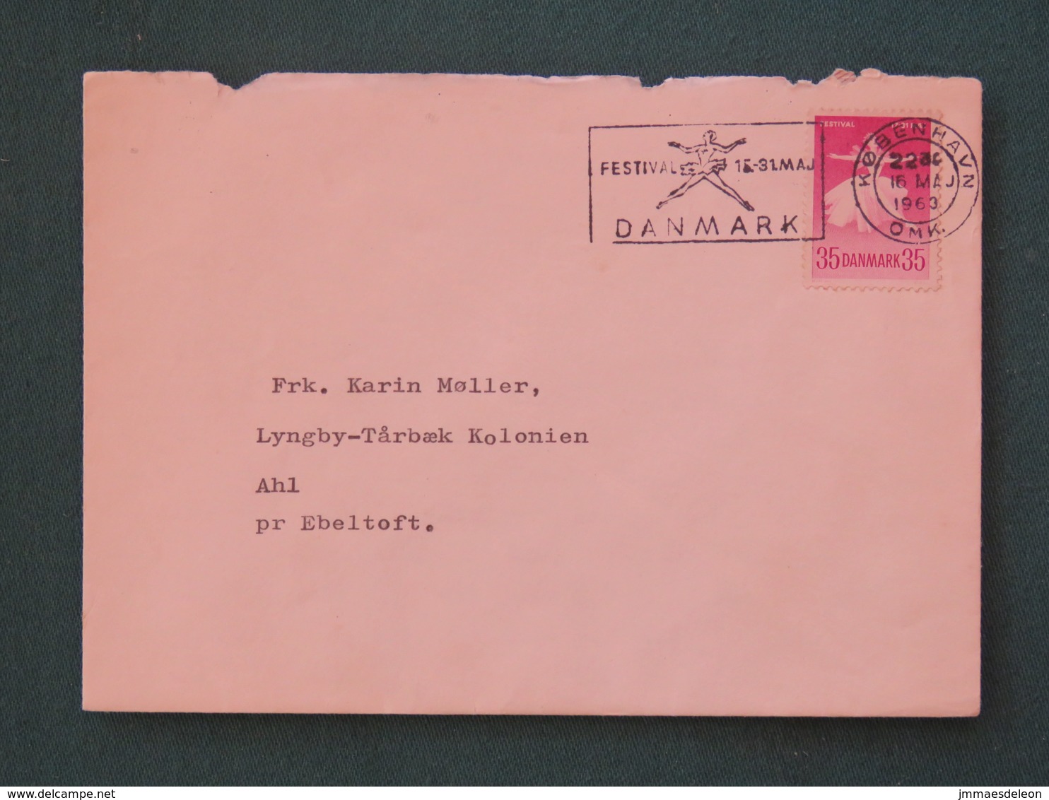 Denmark 1963 Cover To Ebeltoft - Dance - Ballet Festival - Lettres & Documents