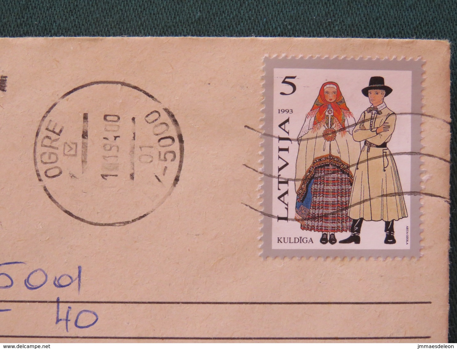 Letonia Latvia 1994 Stationary Cover To Ogre - Traditional Costumes - Lettonie