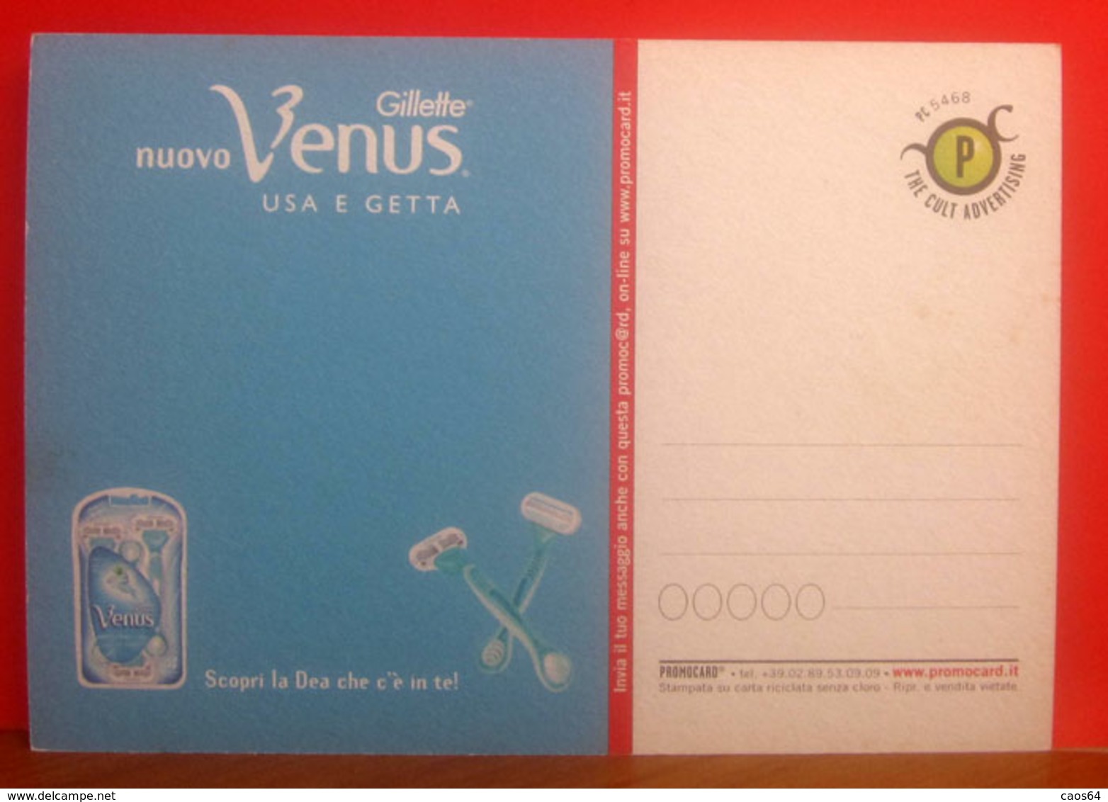 GILLETTE Venus - Donna Pubblicità Cartolina Promocard 5468 - Pubblicitari