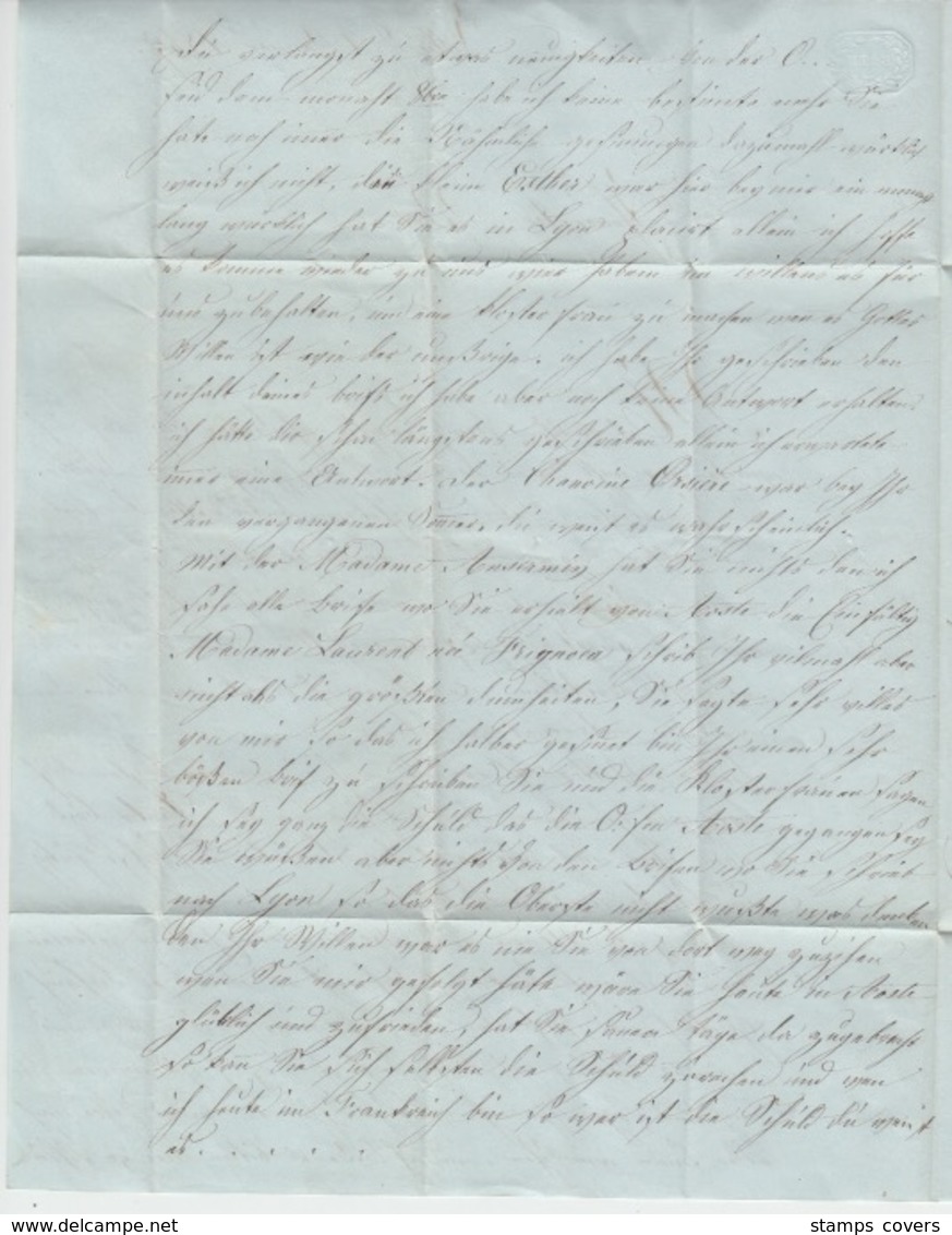 USED LETTER 01/01/1847 ROMANENGO COSTE EN PIEMONT GRIFFE VIA DI .... - ...-1850 Préphilatélie