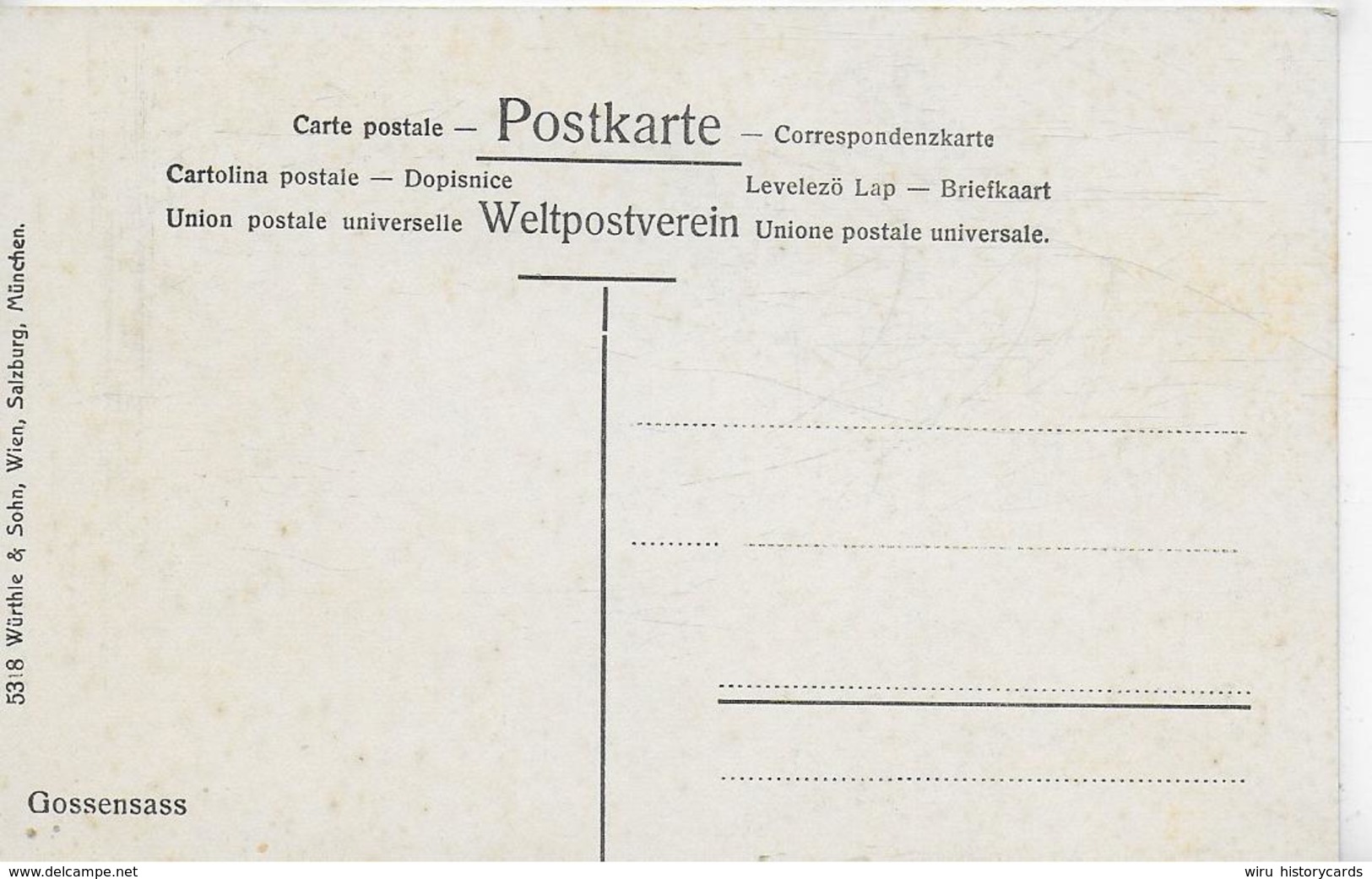 AK 0289  Gossensass - Verlag Würthle & Sohn Ca. Um 1910 - Bolzano (Bozen)