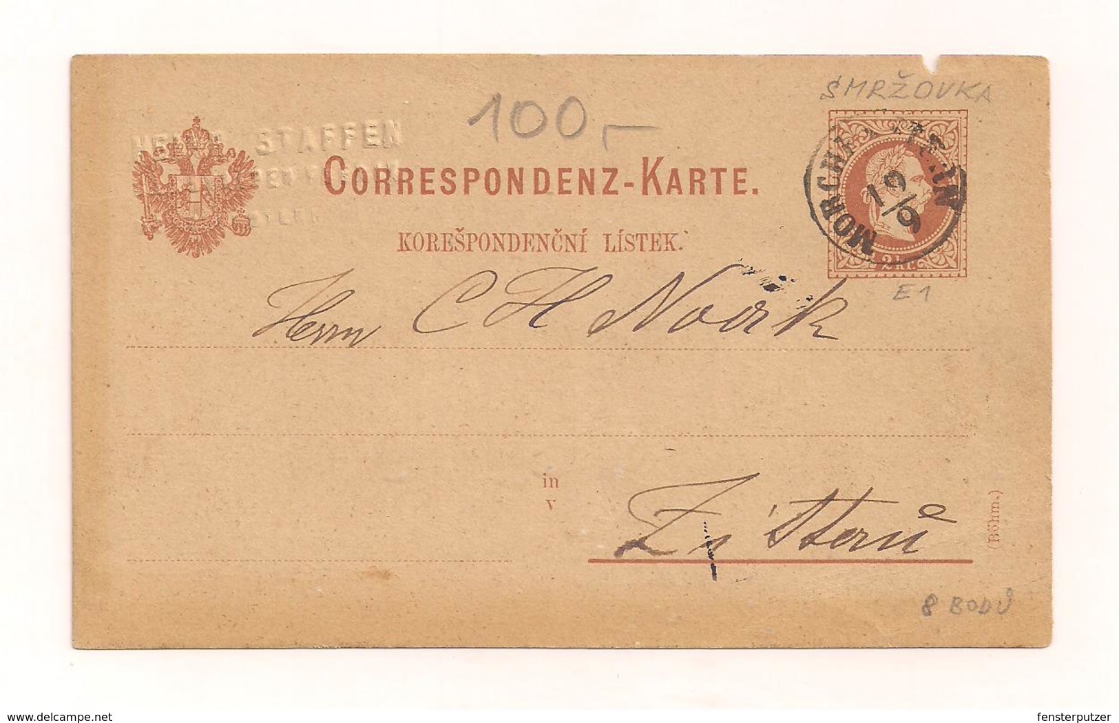 Correspondenz-Karte - 19.9.1879 - Echt Gelaufen - Siehe Bild - Ohne Zuordnung