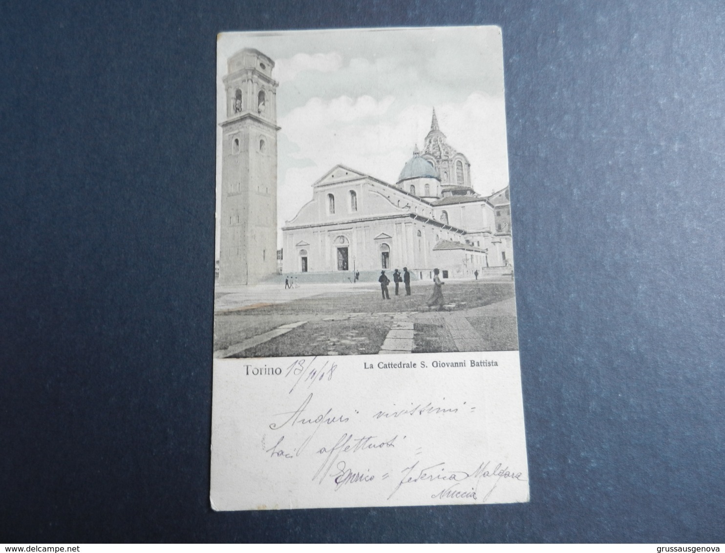 19965) TORINO CATTEDRALE S. GIOVANNI BATTISTA VIAGGIATA 1908 - Churches