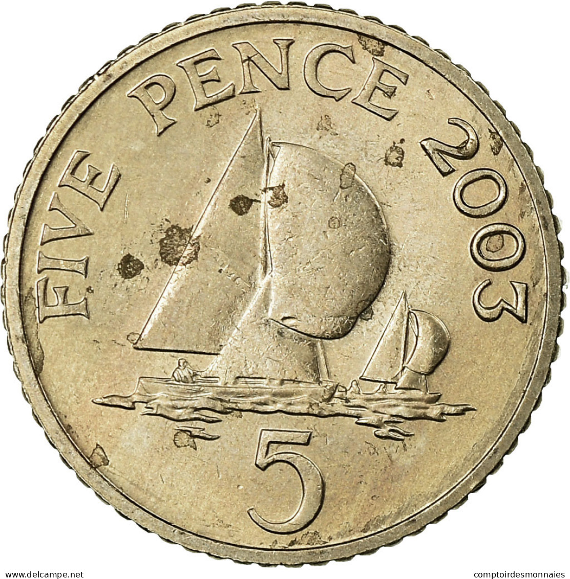 Monnaie, Guernsey, Elizabeth II, 5 Pence, 2003, British Royal Mint, SUP - Guernsey