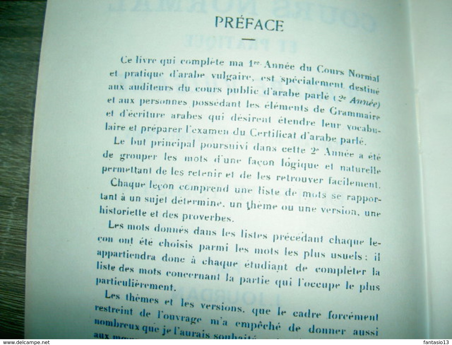 Cours Normal Et Pratique D' Arabe Parlé Dialecte Tunisien  Jourdan  1979  Tunisie Linguistique - Scolaires