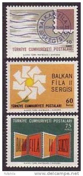 1966 TURKEY BALKANFILA II STAMP EXHIBITION MNH ** - Unused Stamps