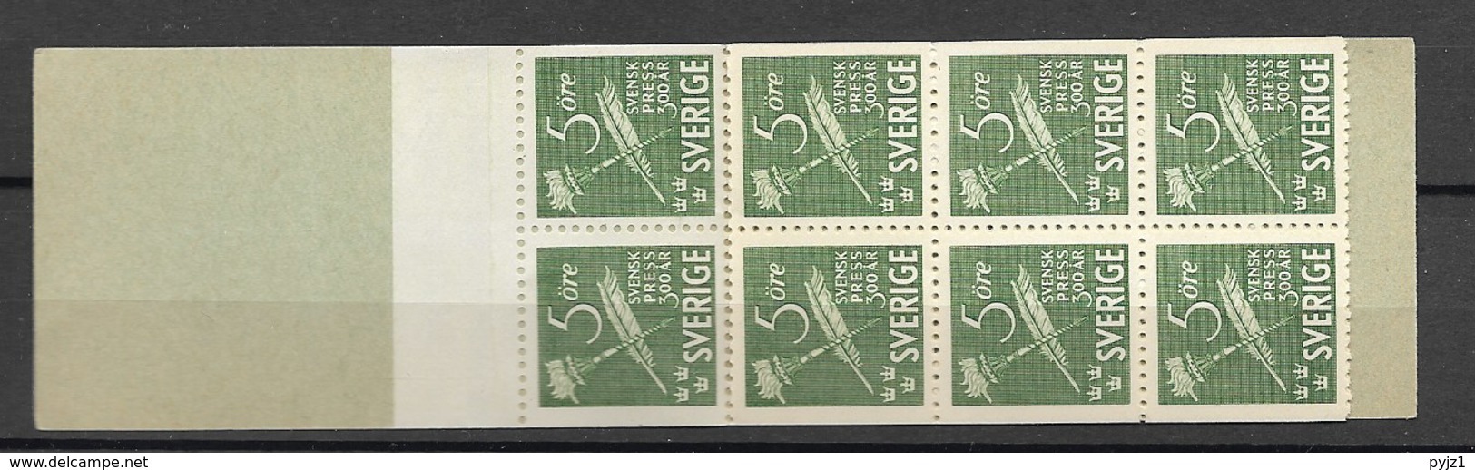 1945 MNH Booklet Mi 312, Sweden, Postfris - 1904-50