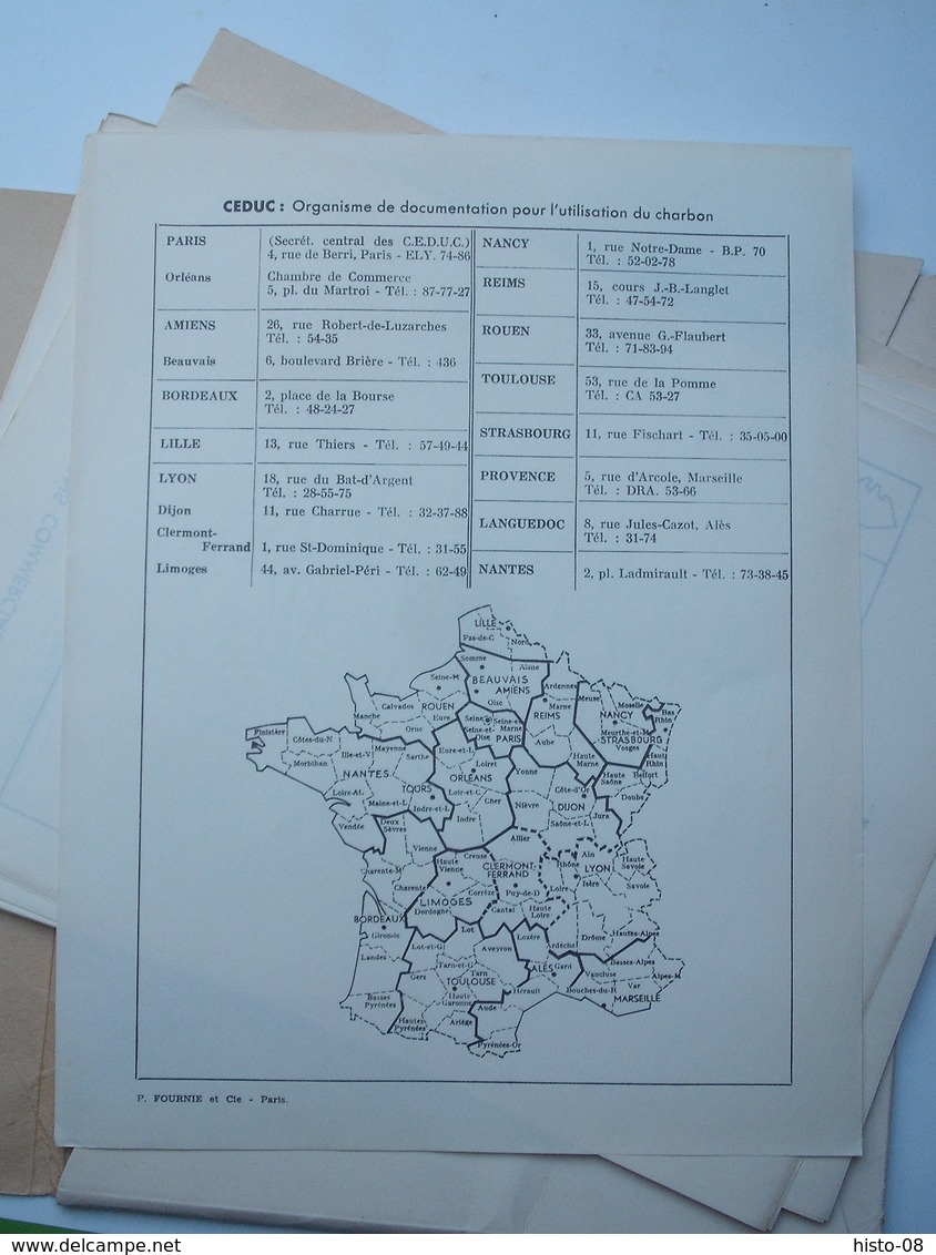 LOT De DEUX DOCUMENTATIONS SUR LES CHARBONNAGES DE FRANCE .1959 - 1960 . MINEURS . MINES . - 1950 - Today