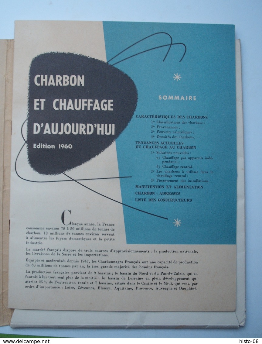 LOT De DEUX DOCUMENTATIONS SUR LES CHARBONNAGES DE FRANCE .1959 - 1960 . MINEURS . MINES . - 1950 - Oggi