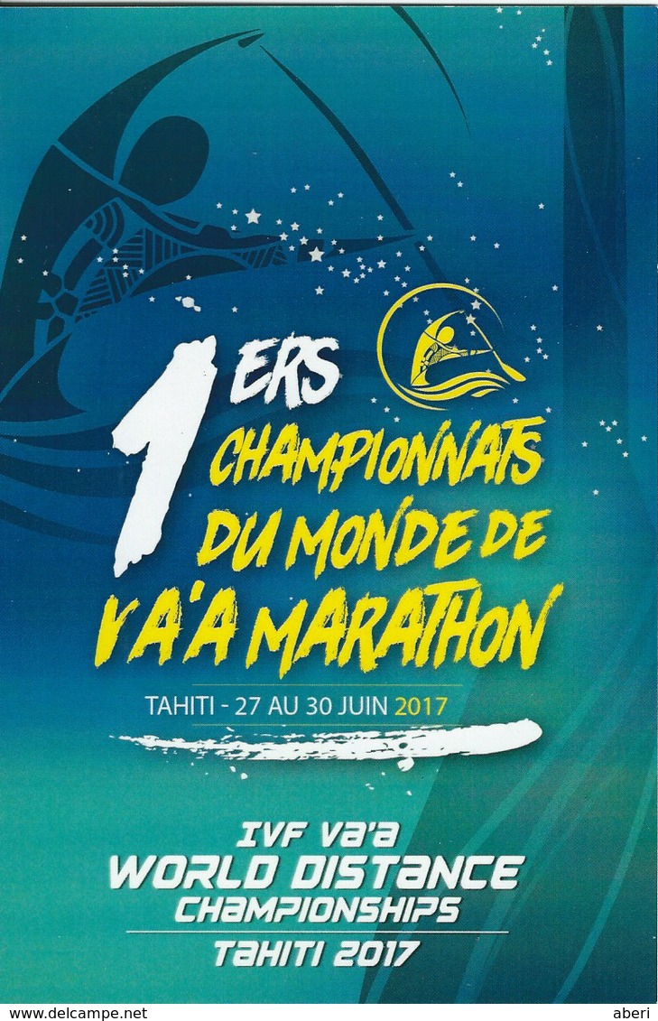 13043 PAP  1er Championnat Du Monde De VA'A Marathon - MAHINA - TAHITI - POLYNÉSIE FRANÇAISE - Lettres & Documents